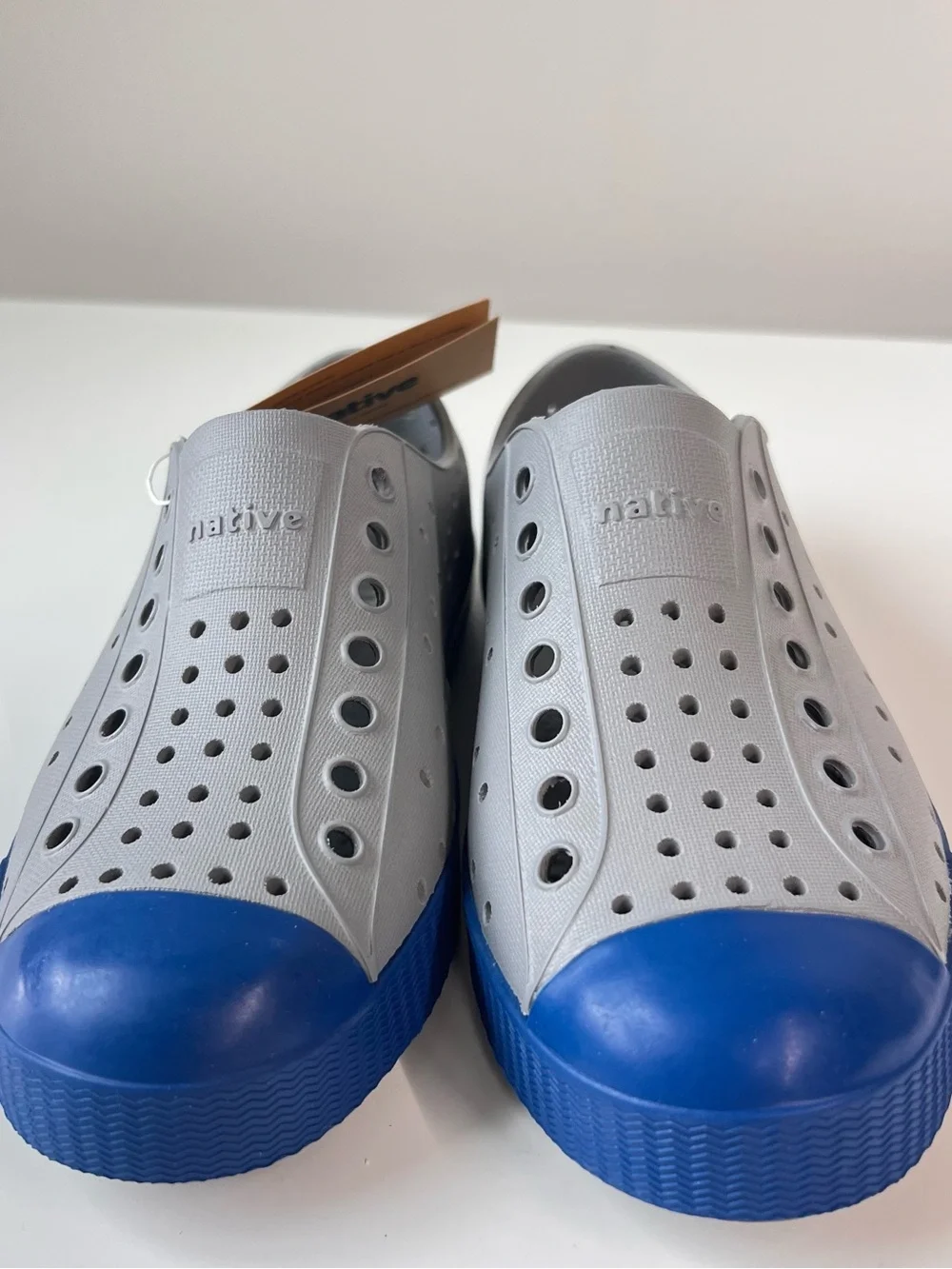 NWT Native Shoes Jefferson Kids C12 Grey Blue Shoes